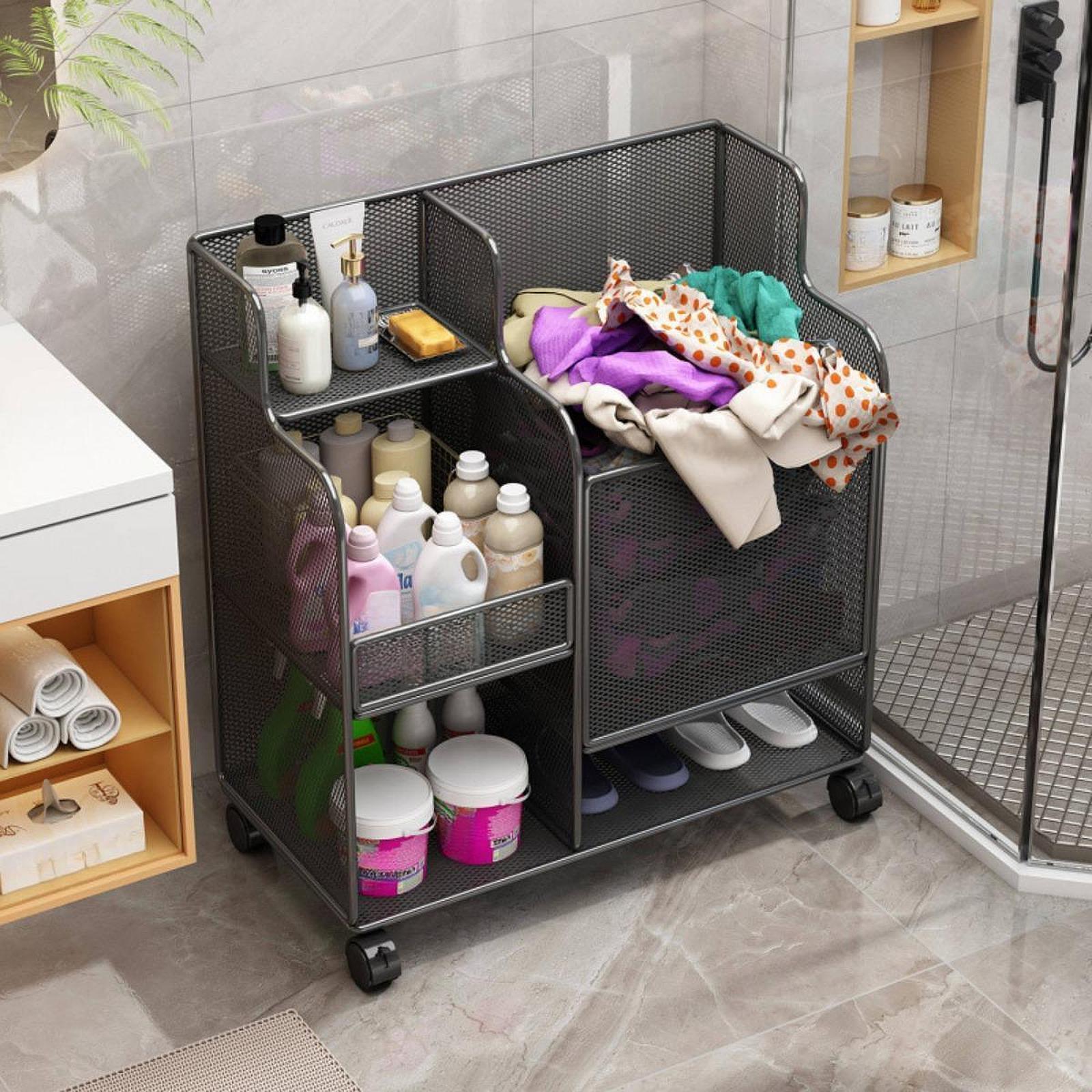 Home Gym Yoga Mat Storage - Rak Penyimpanan Peralatan Olahraga Beroda Kapasitas