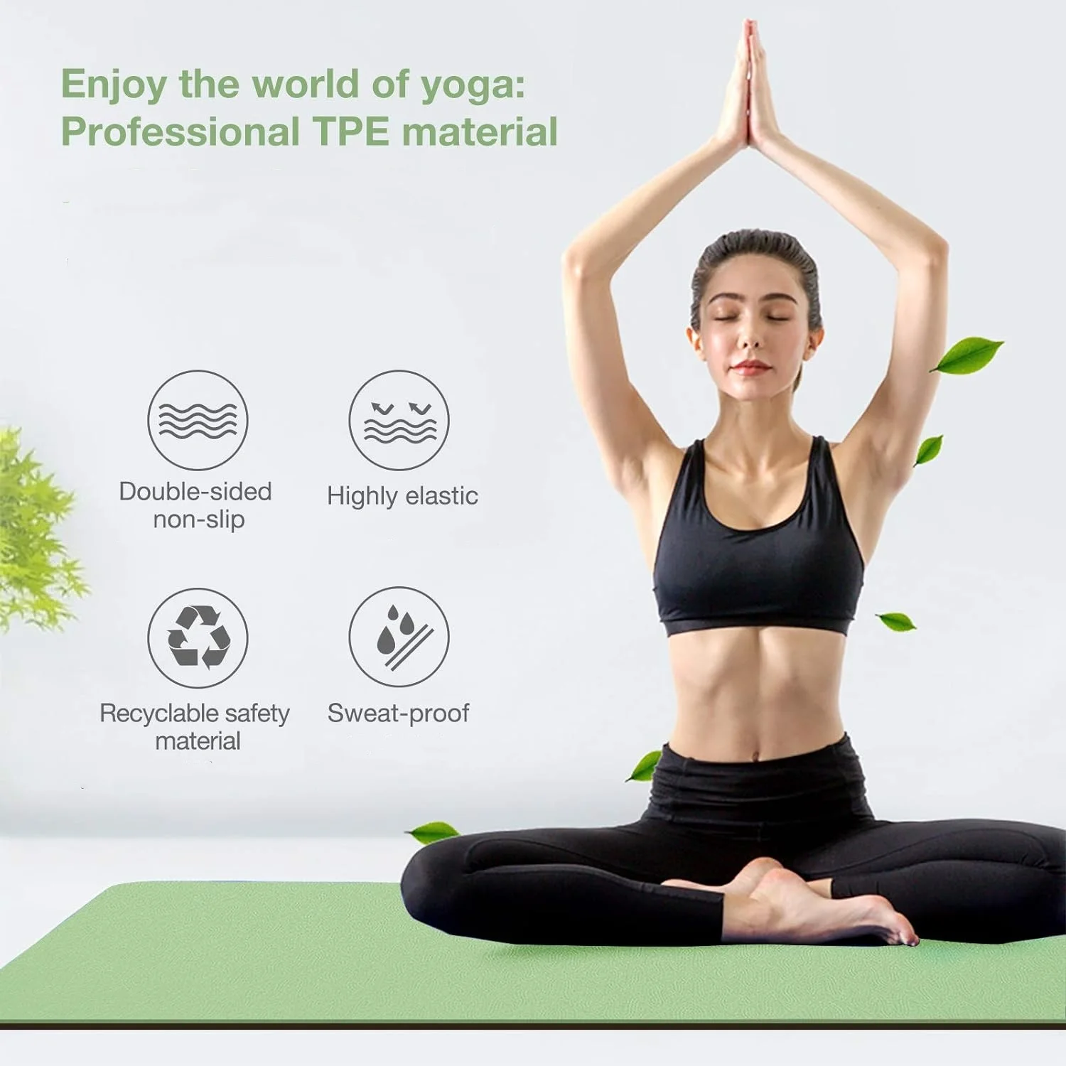 Home Gym Furniture - Matras yoga TPE ramah lingkungan, tidak