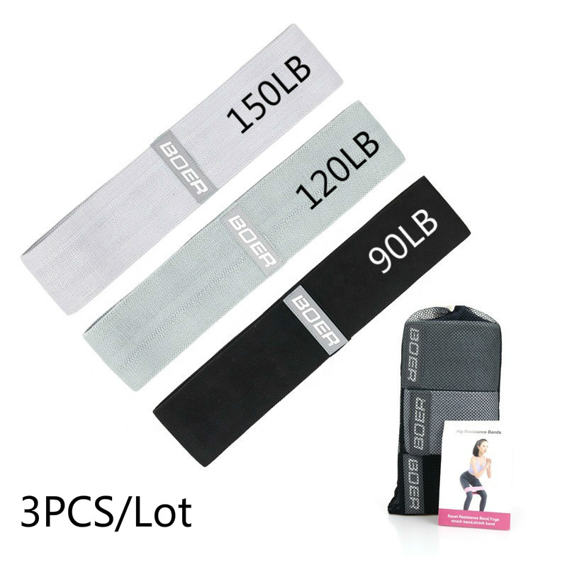 Home Gym Furniture - 3PCS Wanita Pria Kain Resistance Band