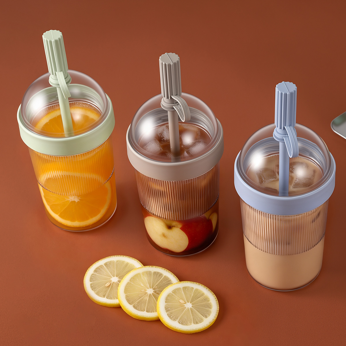 Home Gym Kettler - Mug Perjalanan Portabel 540ml Tritan Tertutup
