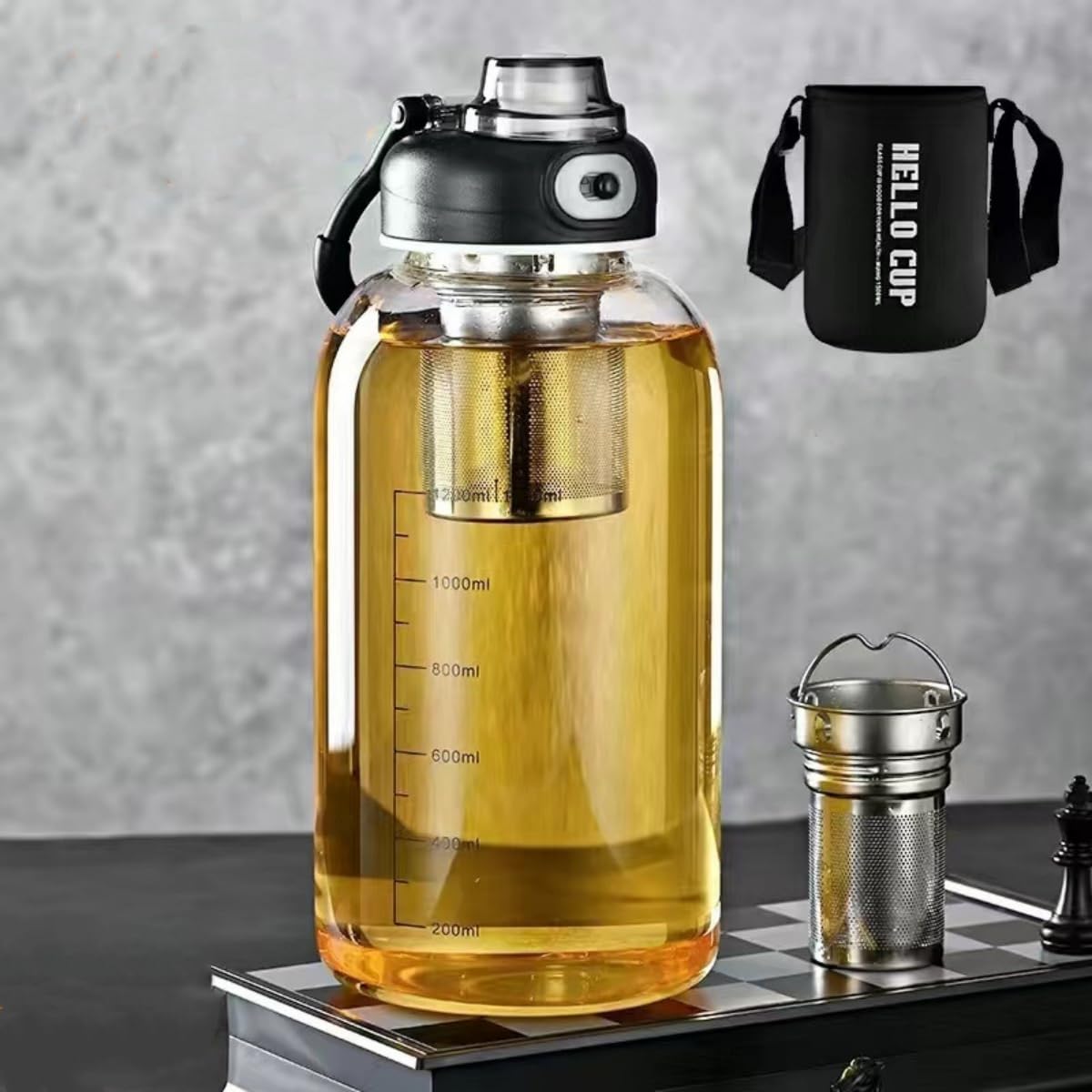 Home Gym Kettler - Gelas Teh dengan Infuser - Botol