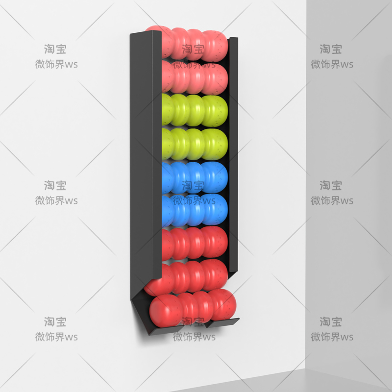 Home Gym Yoga Mat Storage - ‌ Rak Bola Olahraga yang Dipasang