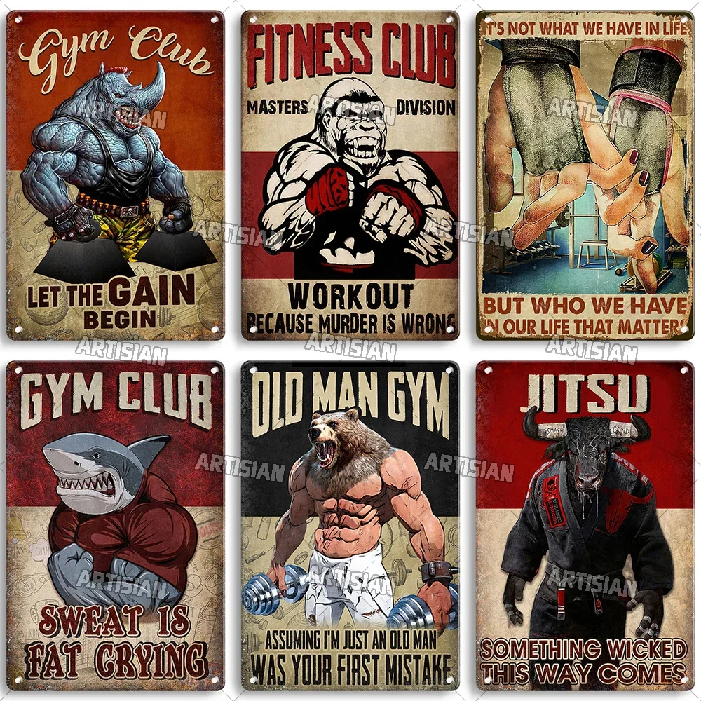 Home Gym Decor - Papan Seni Lukisan Kata-Kata Inspiratif Klub