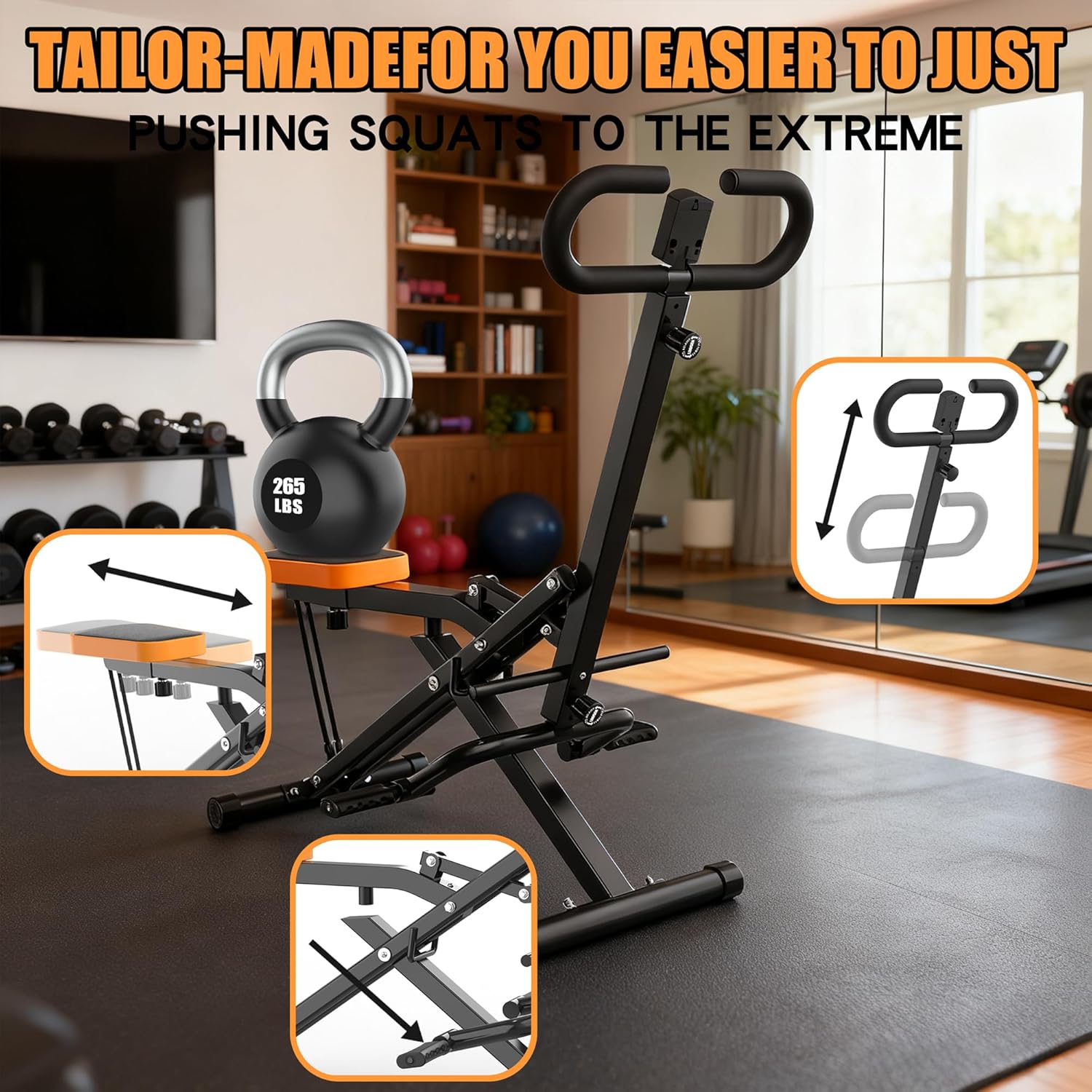 Home Gym Leg Machine - Mesin Squat untuk Rumah, Alat Bantu