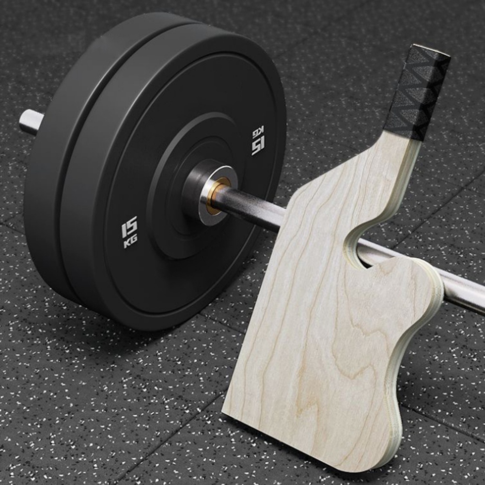 Deadlift Jack Barbell - A08P-Jack Barbell Kayu untuk Angkat Beban,