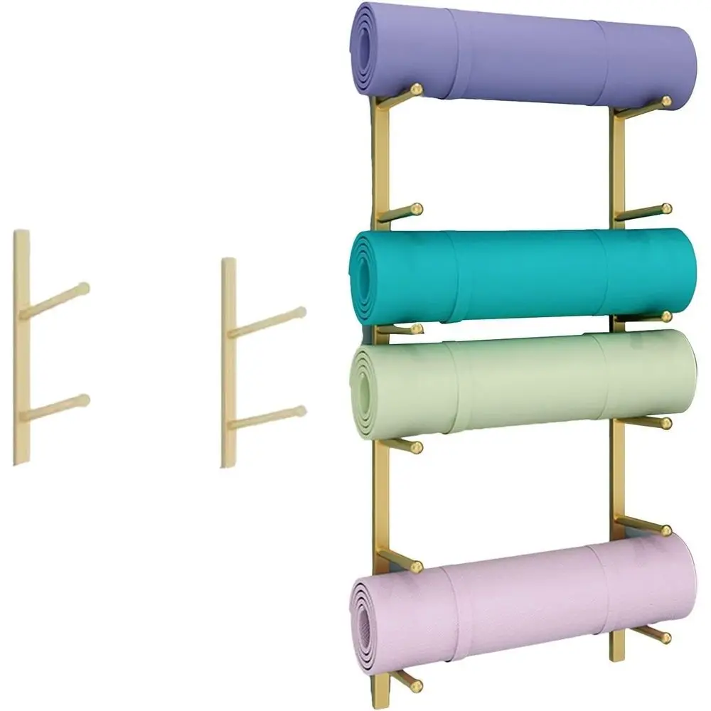 Home Gym Yoga Mat Storage - Rak Gym Logam yang Dipasang di