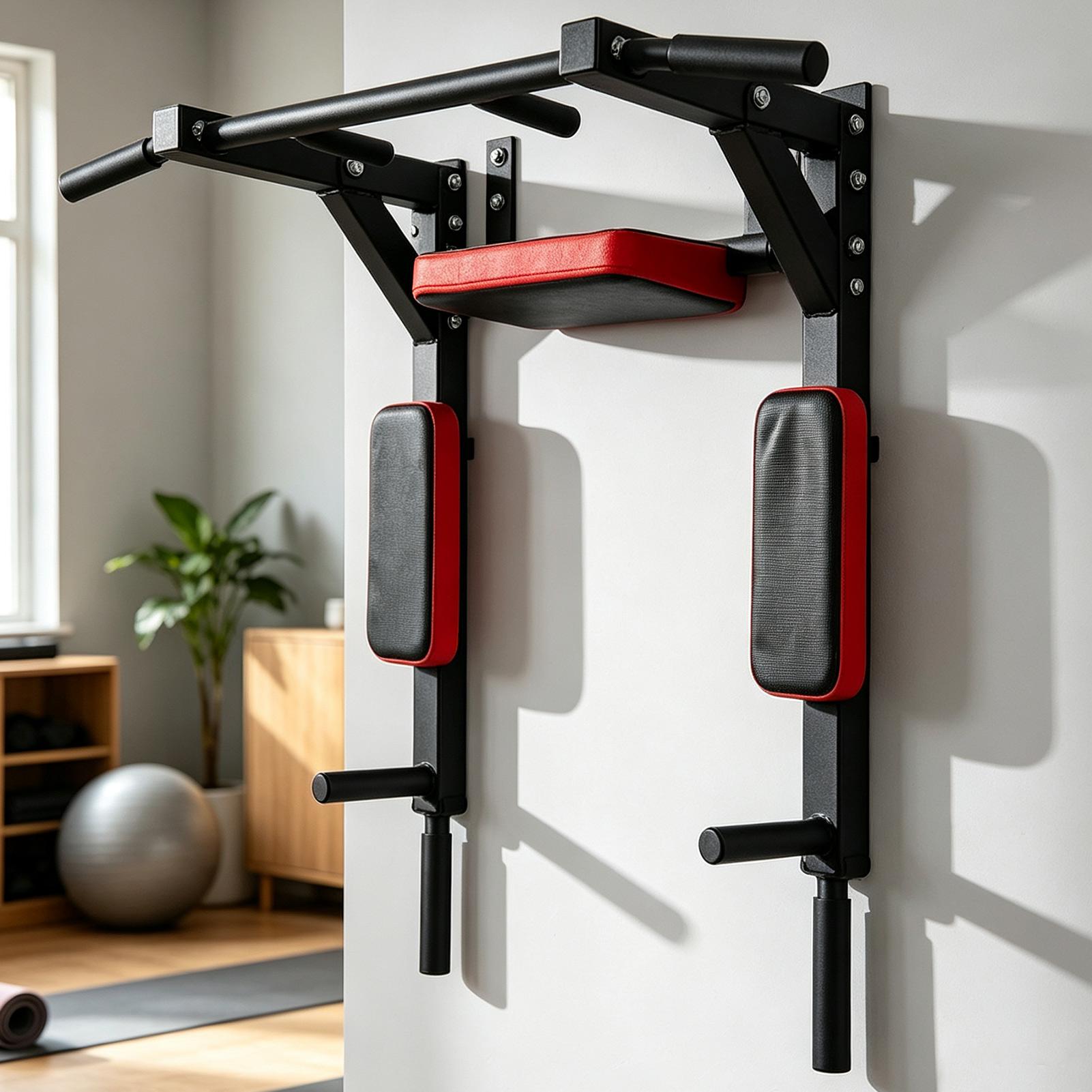Home Gym Wall - Bar Pull-up Dinding Multifungsi, Horizontal Bar,