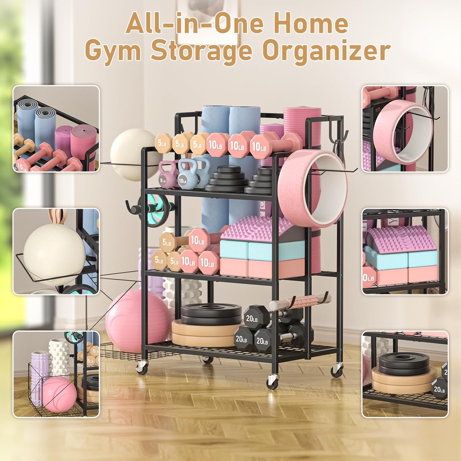 Penyimpanan Peralatan Gym Ruma - Home Gym Kettlebells ulasan dan harga