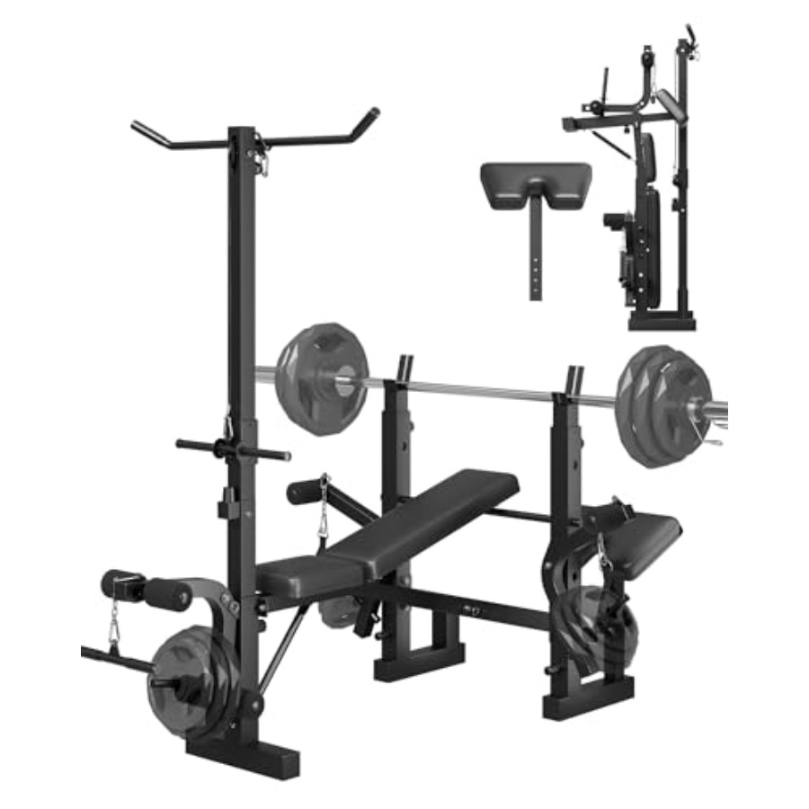 Set Bangku Angkat Beban Lipat  - Home Gym Lat Pulldown ulasan dan harga