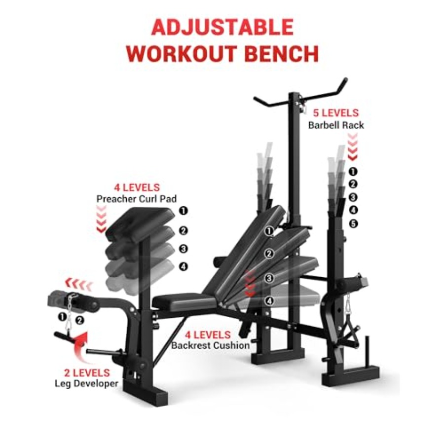 Set Bangku Angkat Beban Lipat  - Home Gym Lat Pulldown ulasan dan harga