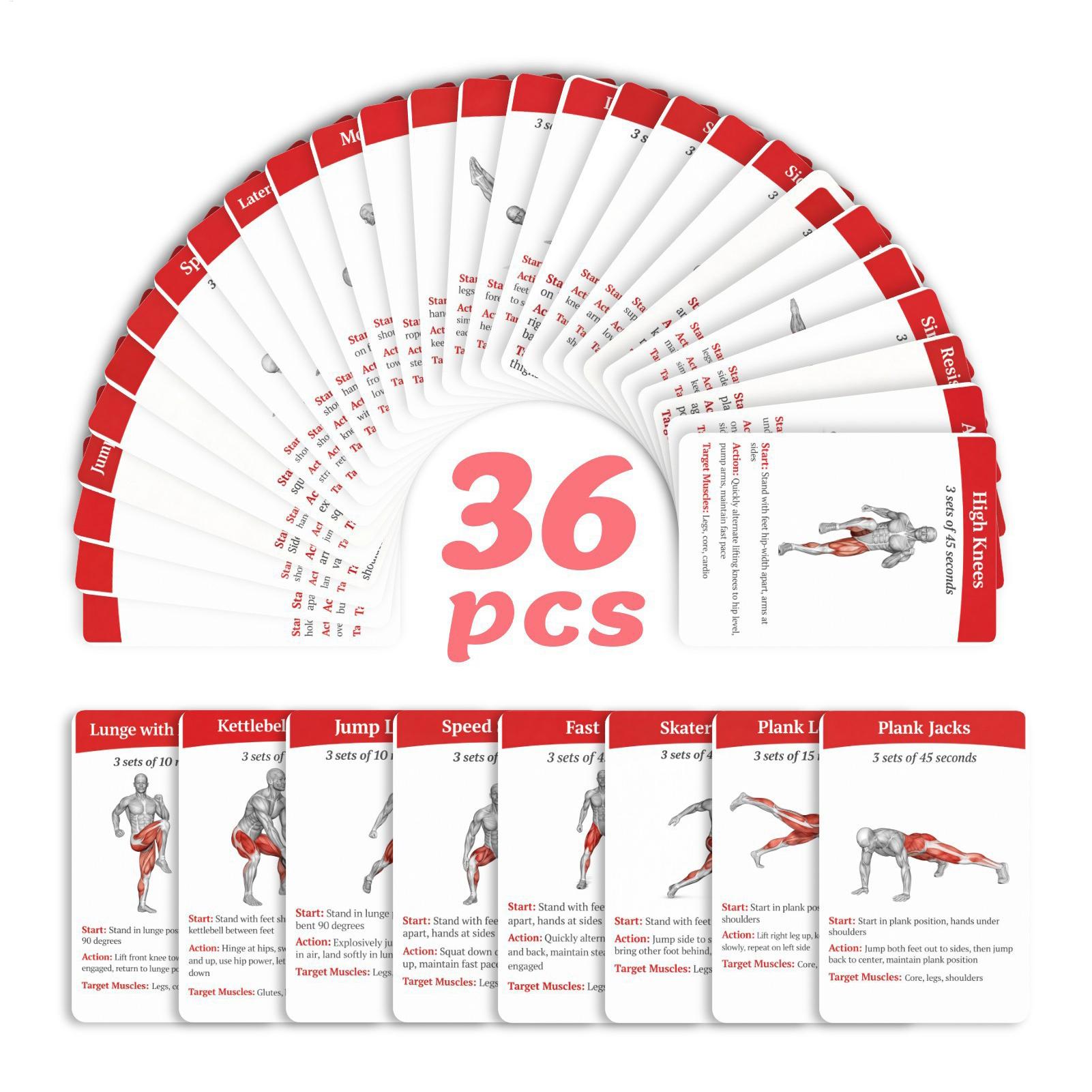 Kartu Latihan Olahraga 36pcs P - Home Gym Furniture ulasan dan harga