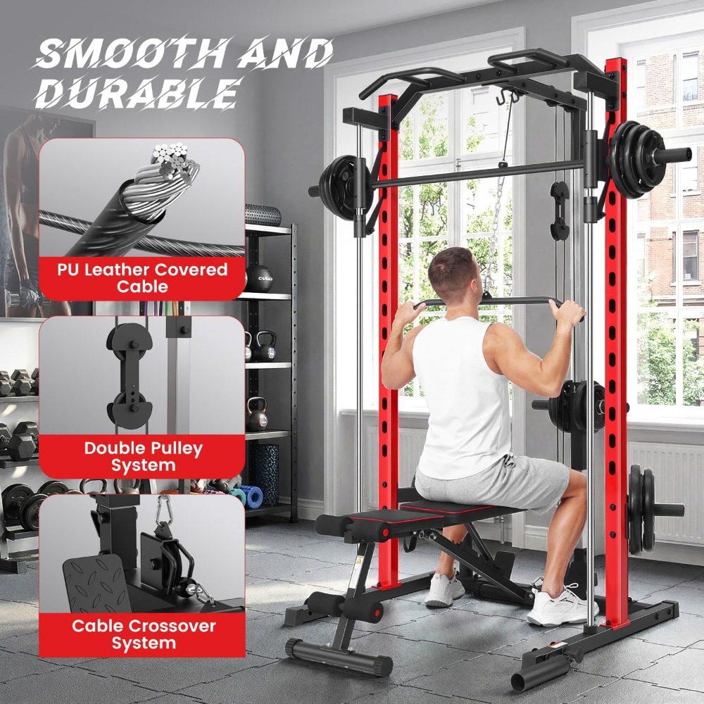 Rak Power Smith All-in-One den - Home Gym Lat Pulldown ulasan dan harga