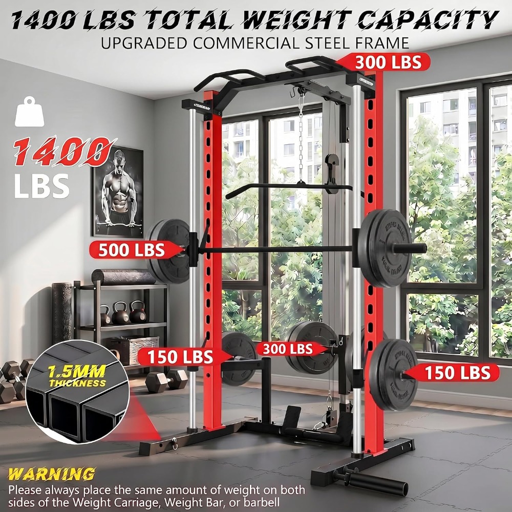 Rak Power Smith All-in-One den - Home Gym Lat Pulldown ulasan dan harga