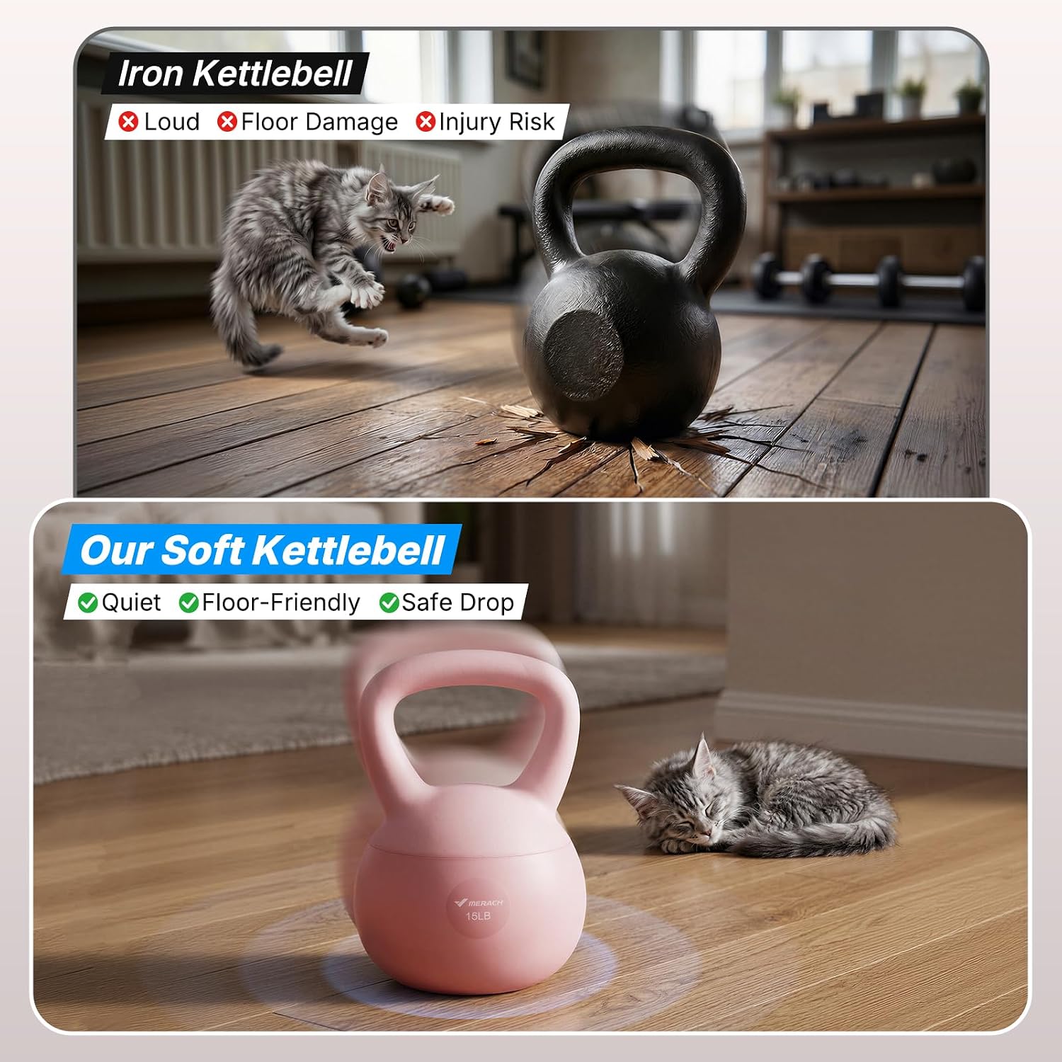 Kettlebell Lunak Dengan Pegang - Home Gym Kettler ulasan dan harga