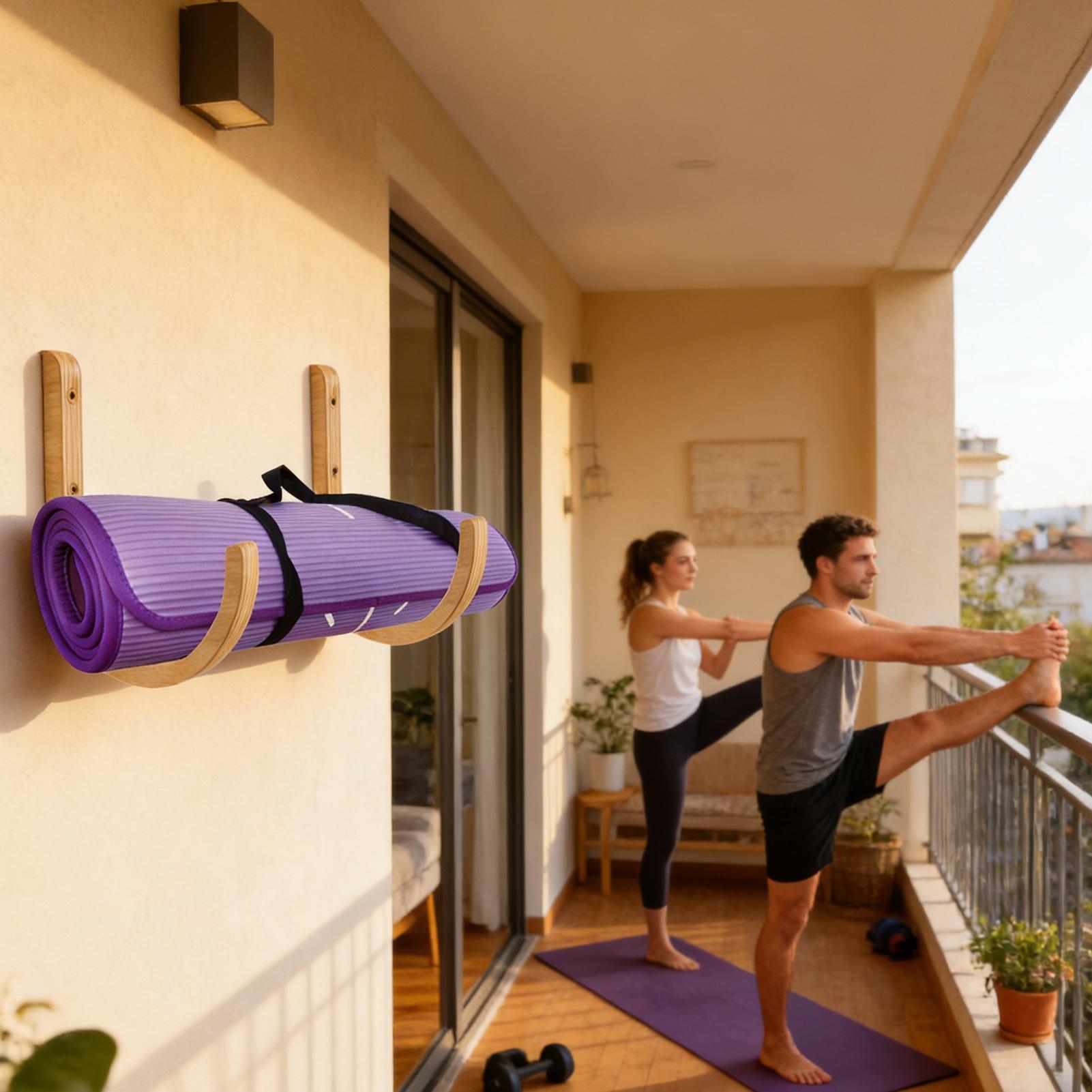 Organizer Matras Yoga 2 Buah K - Home Gym Yoga Mat Storage ulasan dan harga