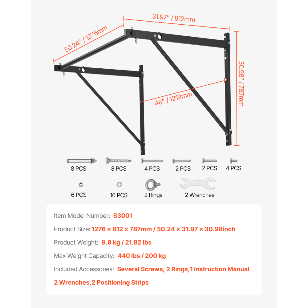 Ye Wall Mounted Heavy Duty Pul - Home Gym Wall ulasan dan harga