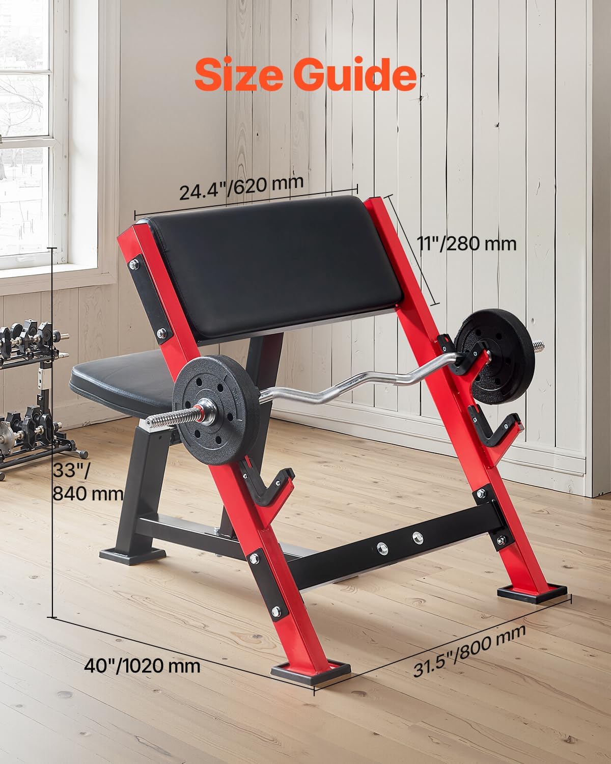 Bangku Latihan Preacher Curl H - Home Gym Dumbbell Workout ulasan dan harga