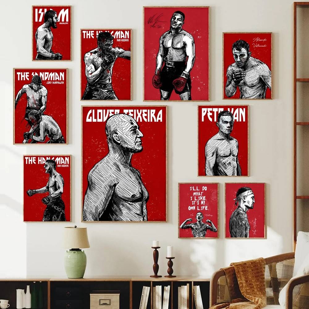 Poster Kertas Atlet Petarung B - Home Gym In Garage ulasan dan harga