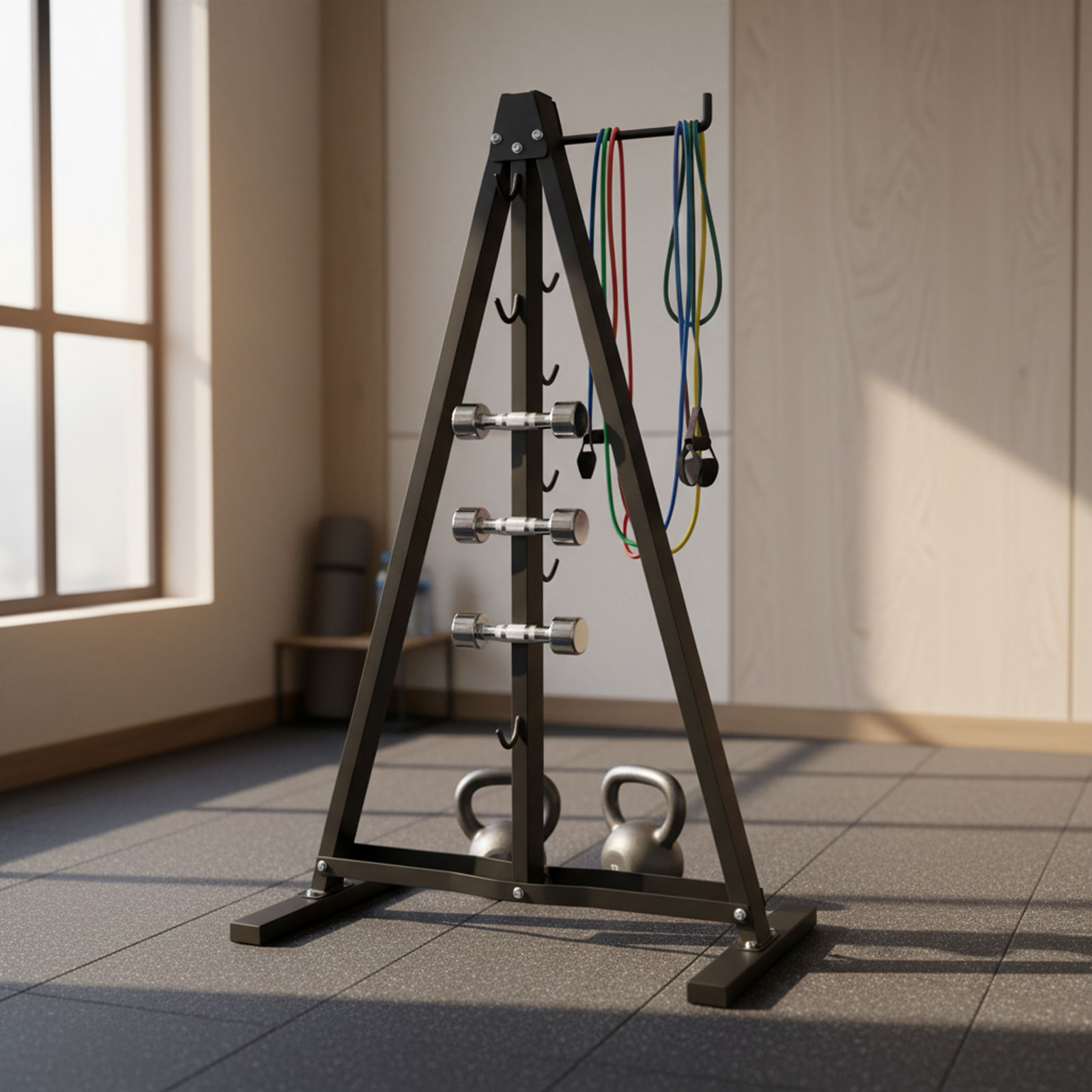 Rak Penyimpanan Alat Latihan L - Home Gym Furniture ulasan dan harga
