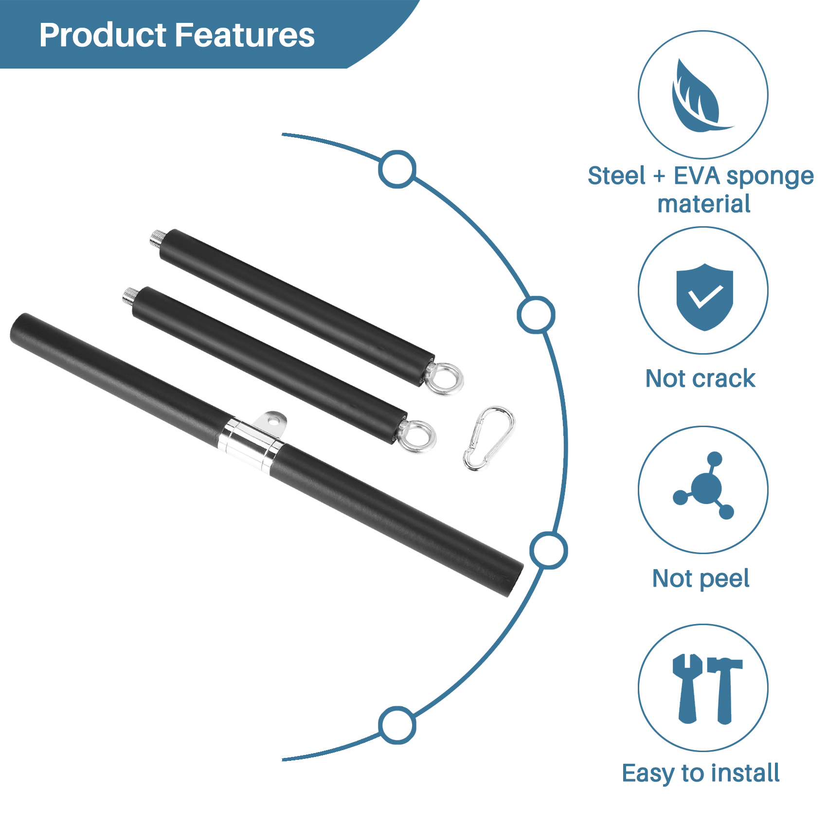 Aksesoris Mesin Kabel Bar Pull - Home Gym Lat Pulldown ulasan dan harga