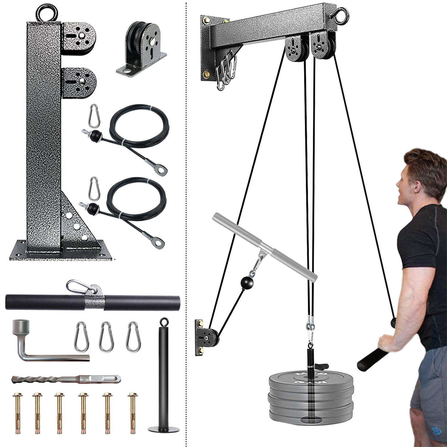 Sistem katrol terpasang di din - Pulley Home Gym ulasan dan harga