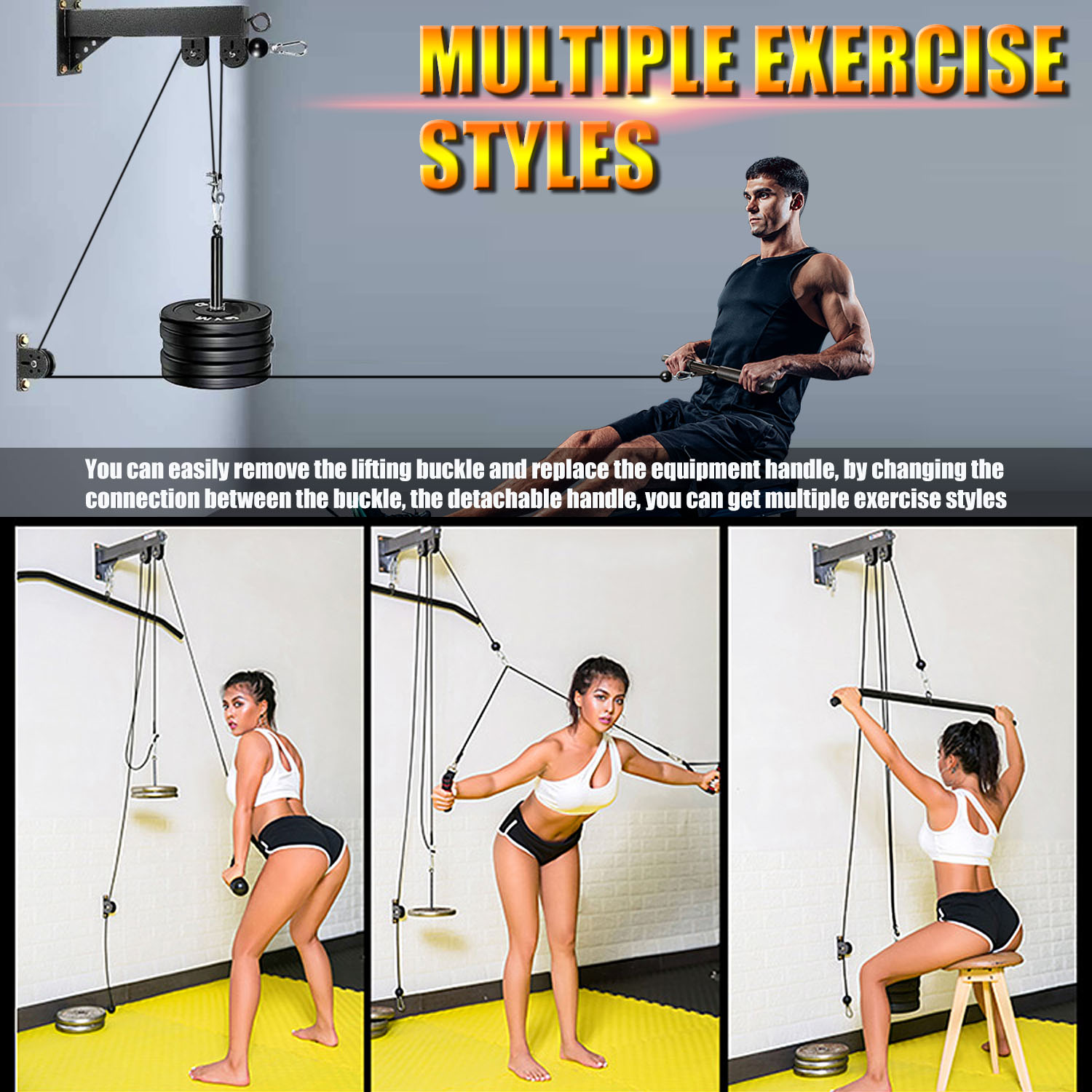 Sistem katrol terpasang di din - Pulley Home Gym ulasan dan harga