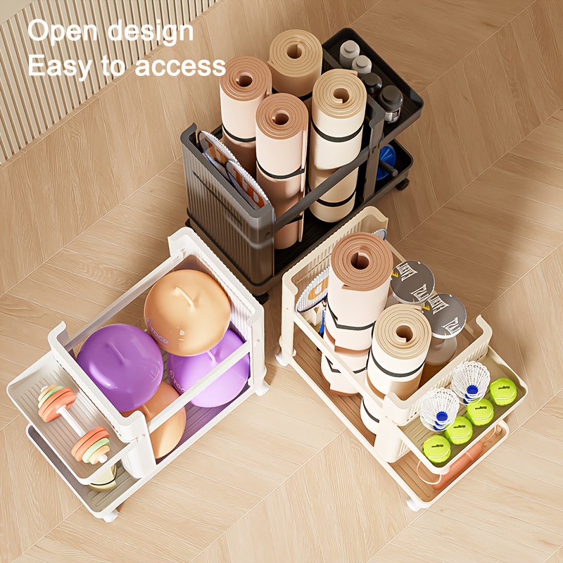Rak Penyimpanan Peralatan Kebu - Home Gym Yoga Mat Storage ulasan dan harga