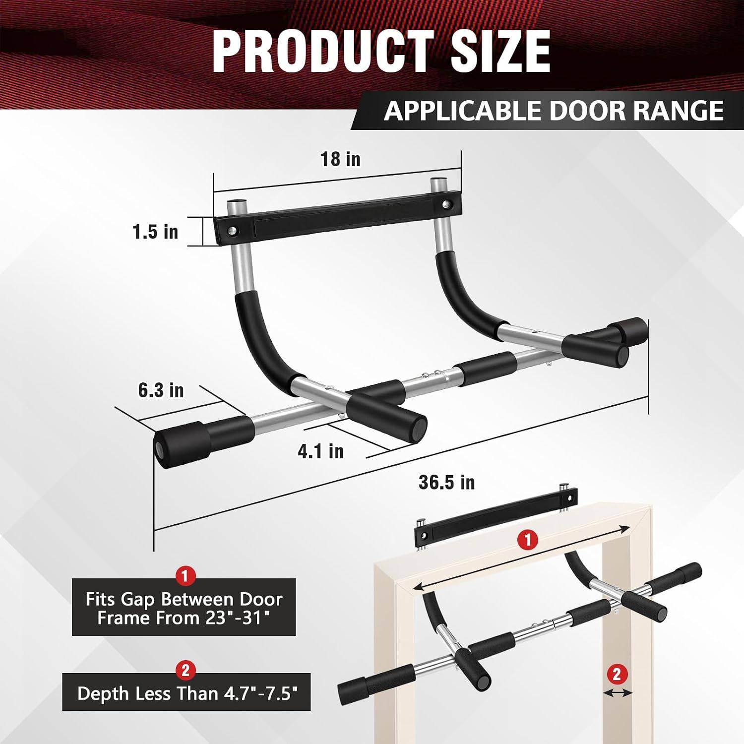 Bar Pull Up yang Dapat Disesua - Chin Up Doorframe ulasan dan harga